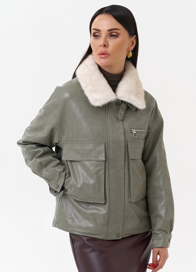 Куртка пилот с отделкой искусственный мех модель № 2181 универмаг малина