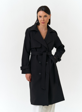 Женский плащ черного цвета