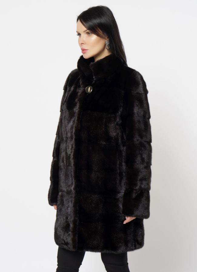 Норковая шуба  модель № S-527 универмаг малина