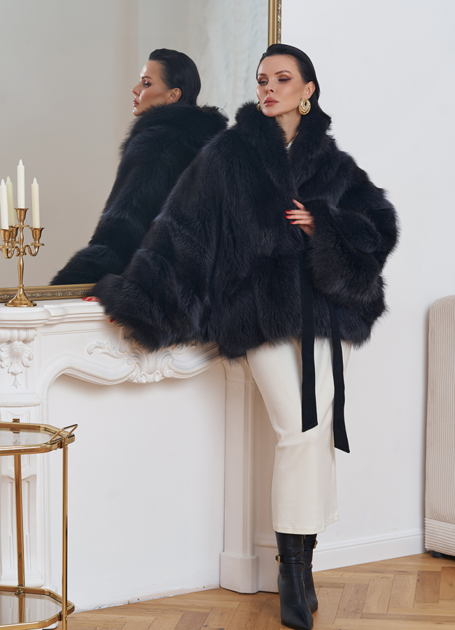 фото Куртка из меха енота модель № 29541