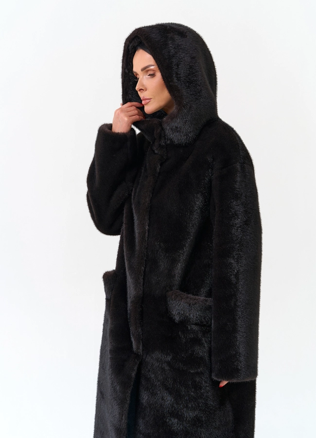 Женская шуба из эко меха модель № 34187 в кредит фото
