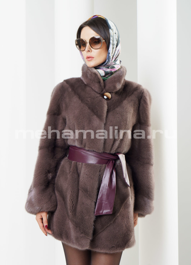 фото Шуба норка, цвет капучино модель № S-237