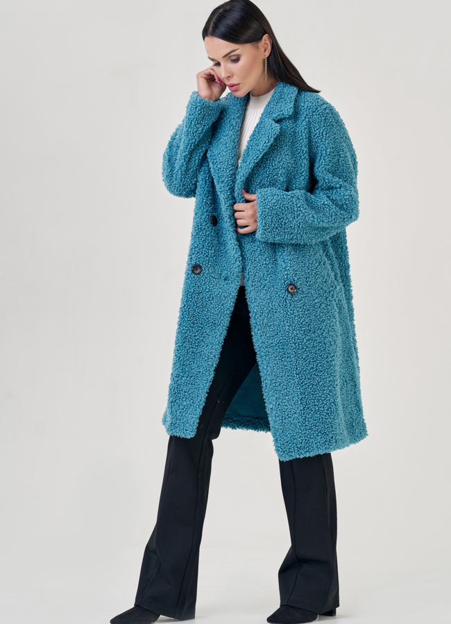 Женское пальто из искусственного меха  модель № 23238 в рассрочку