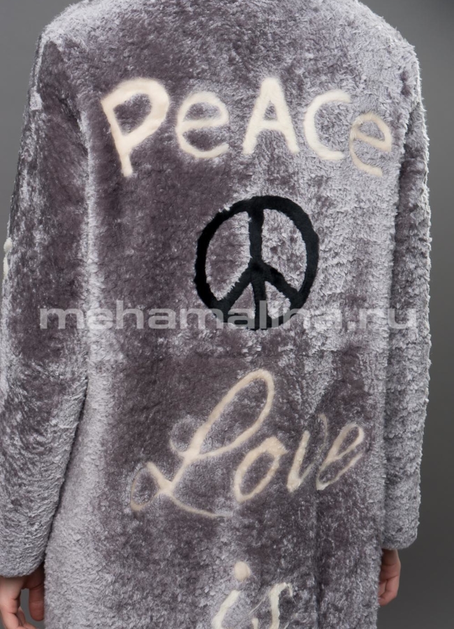 Светлая шуба модель № D-233 универмаг малина