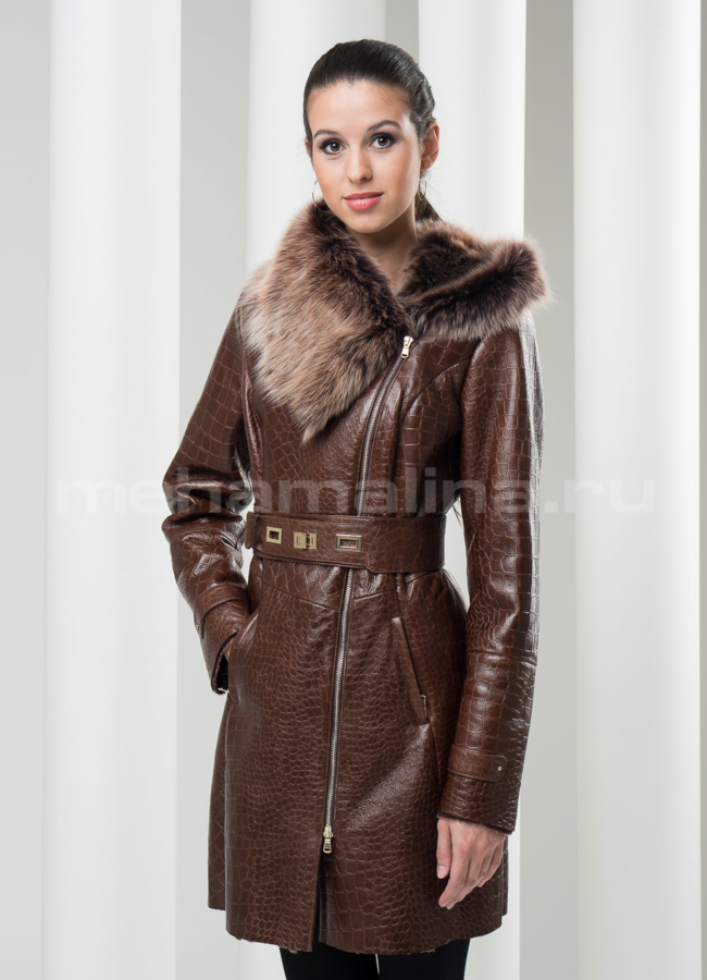 Дубленка модель № D-93 меха малина Дубленка модель № D-93 меха малина