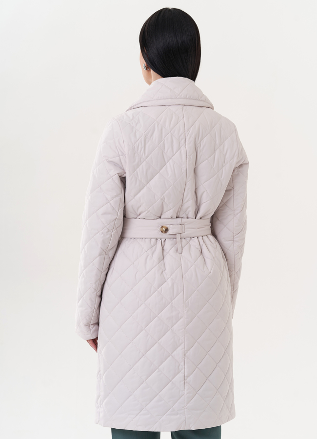 фото Женское полупальто под пояс модель № 26612