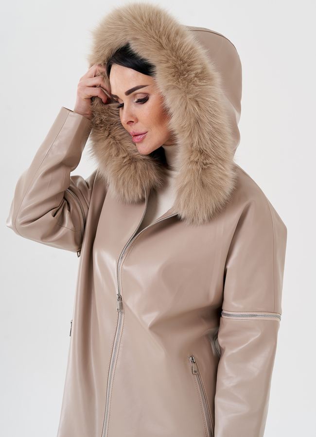 Женская куртка трансформер с капюшоном  модель № 24212 в рассрочку