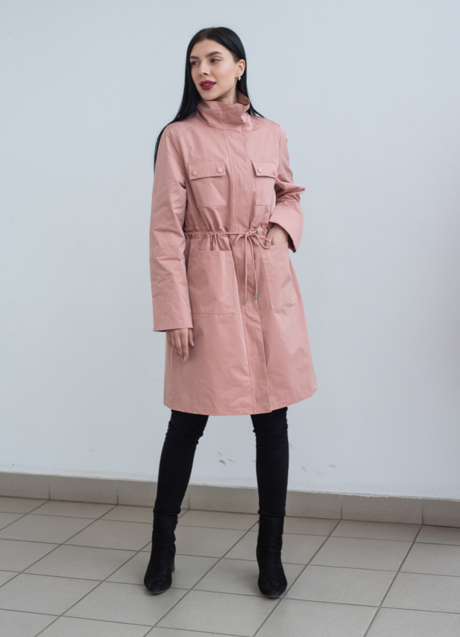 фото Плащ женский в пудровом цвете  модель № 22874