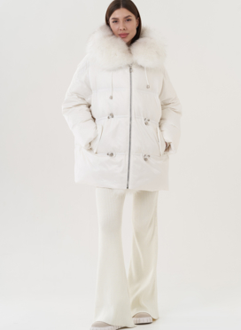 Пуховик женский с капюшоном 