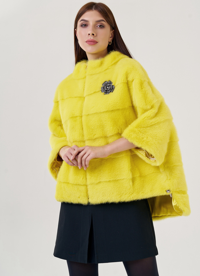 Курка из норки желтого цвета модель № 23112 универмаг малина Курка из норки желтого цвета модель № 23112 универмаг малина