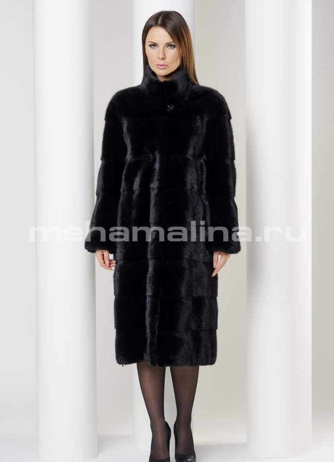 Шуба норка черная модель № S-579 в рассрочку