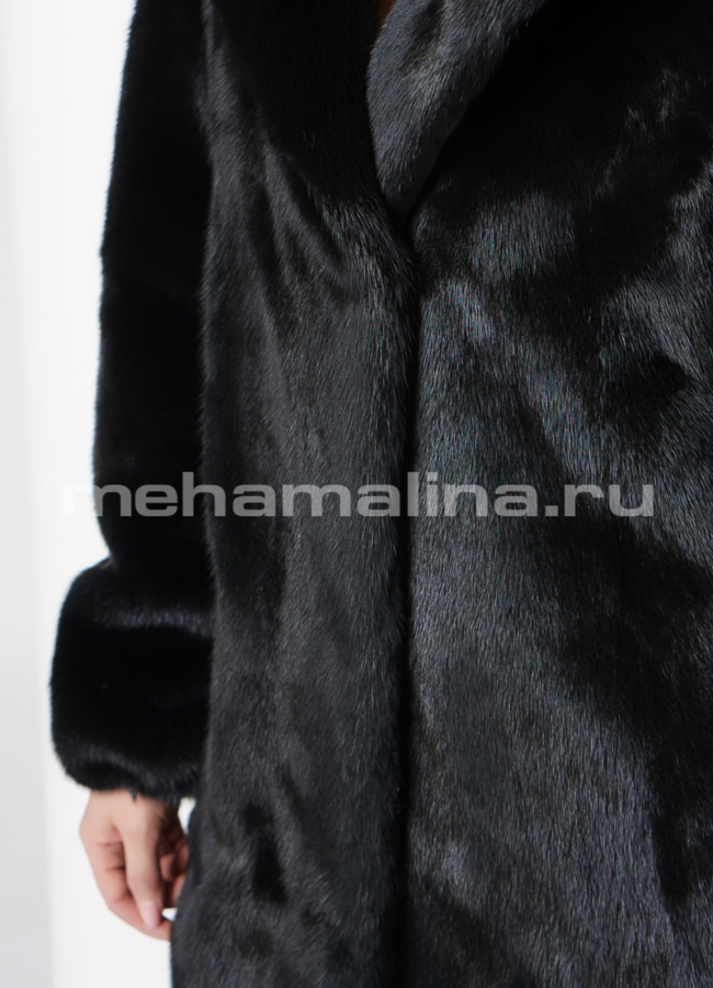 Шуба из норки, баллон с английским воротником  модель № 808 универмаг малина