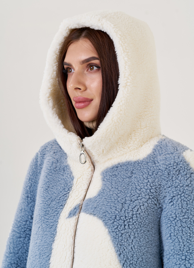 Женское полупальто из эко меха модель № 23422 в рассрочку