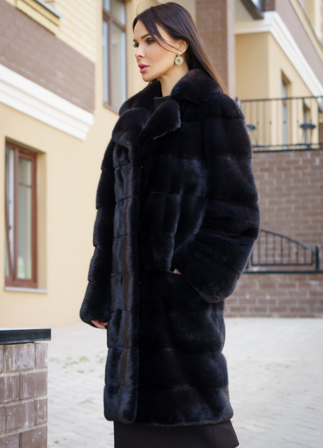 Шуба норка модель № S-573 универмаг малина