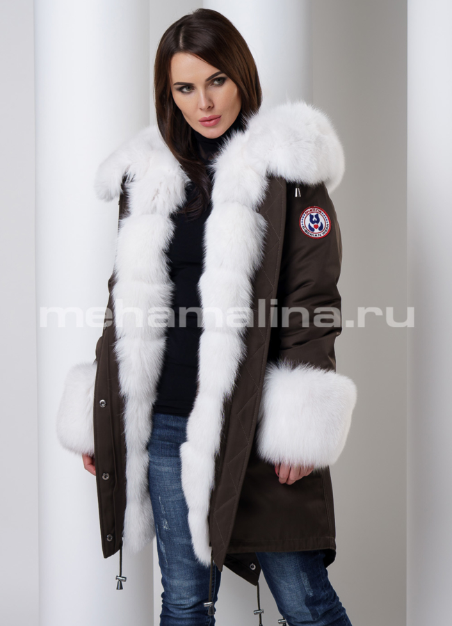 Парка с мехом Malina siberian wear модель № П-162 универмаг малина