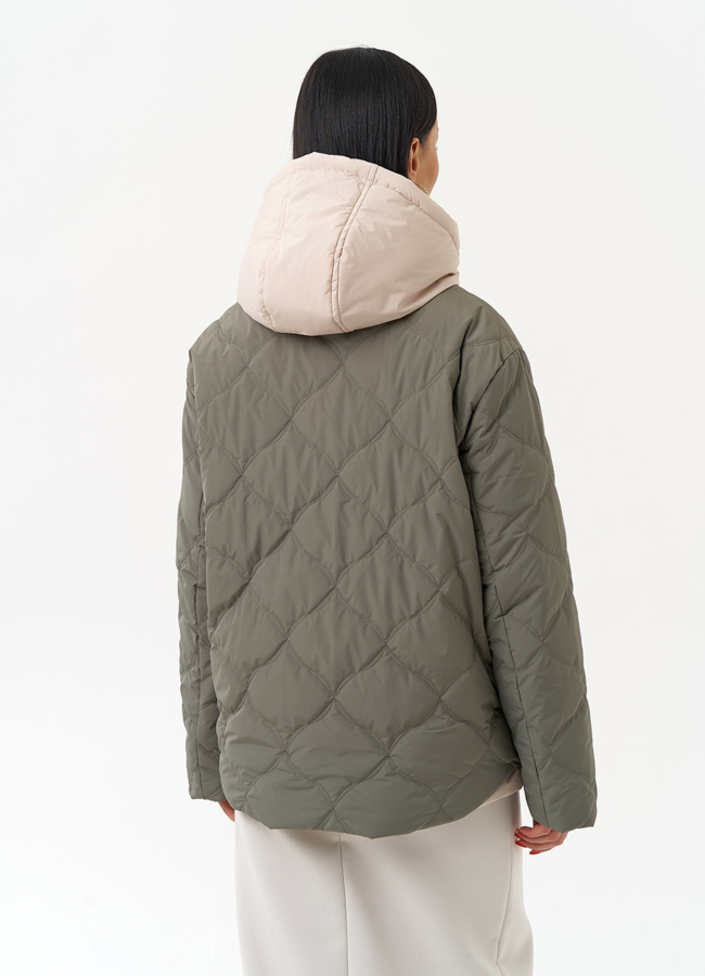 Женская утепленная куртка с капюшоном модель № 30084 в рассрочку