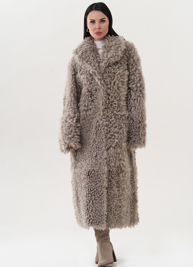 Двухсторонняя натуральная дубленка модель № 26829 универмаг малина