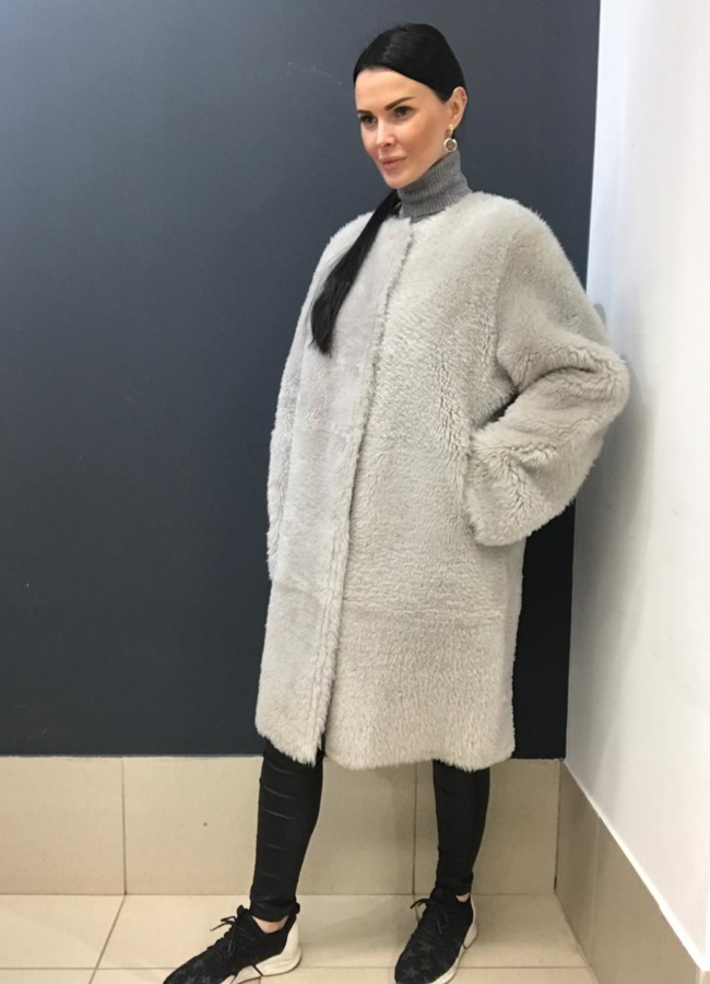 Двусторонняя дубленка из мериноса модель № 7678 в кредит