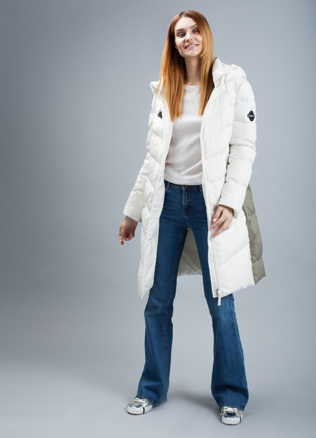 Пуховик женский на биопухе модель № П-330 в кредит