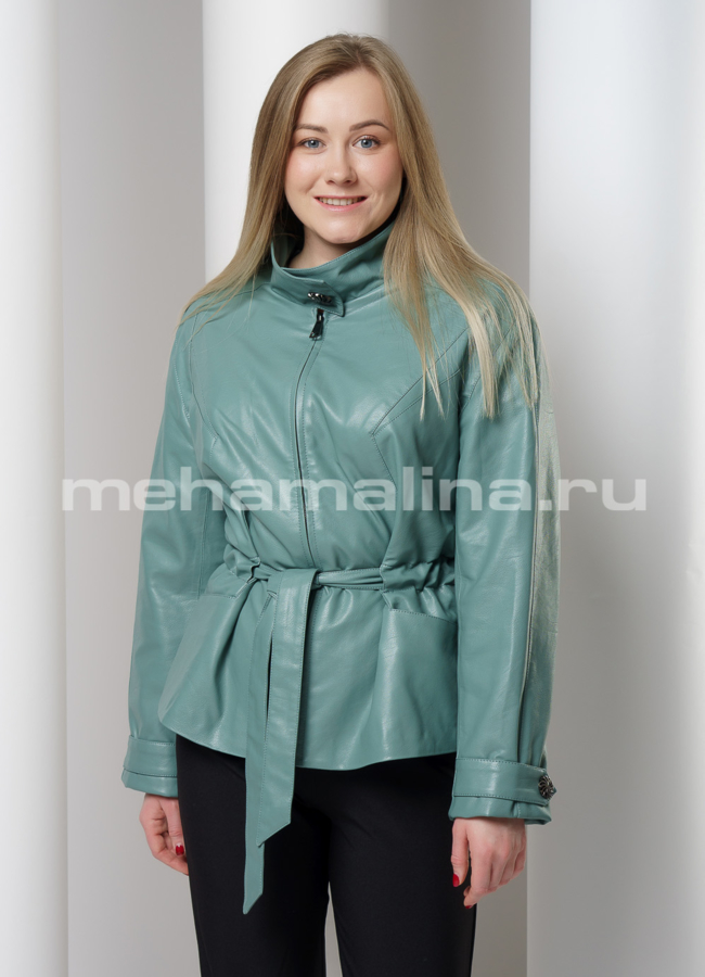 Куртка из эко кожи, приталенная модель № 739 универмаг малина