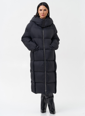 Женский пуховик с капюшоном 