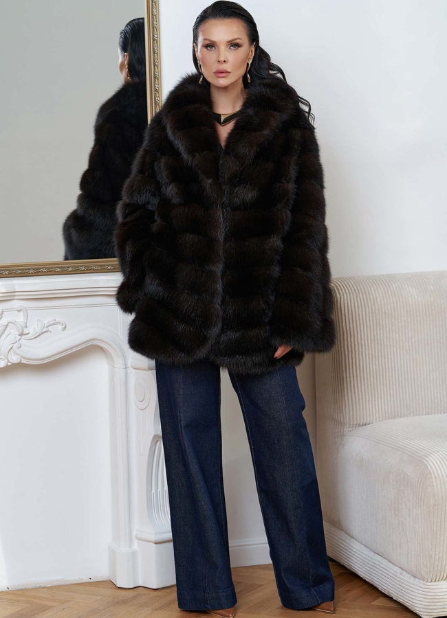 фото Шуба из куницы  модель № 24638