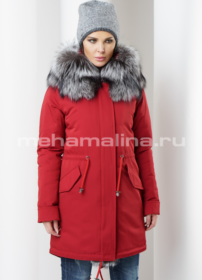 Парка с чернобуркой модель № П-167 универмаг малина