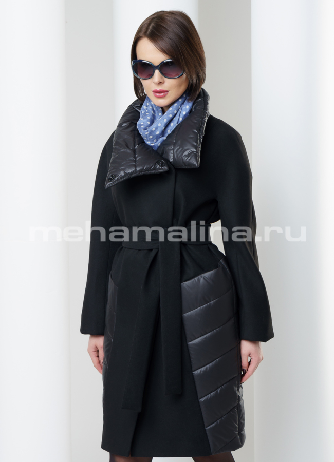 Пальто модель № BP-62 меха малина