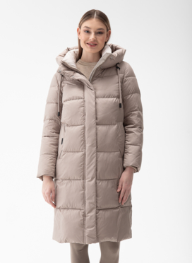 Женский пуховик с капюшоном 