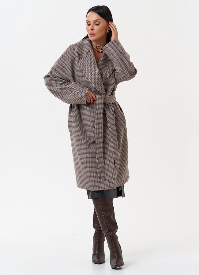 фото Женское пальто с английским воротником модель № 28891