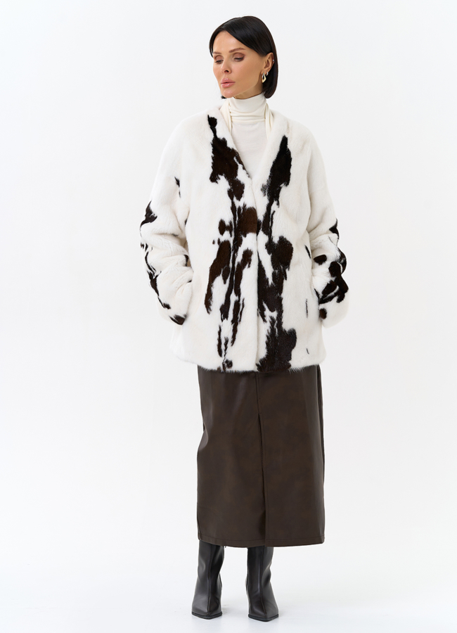 фото Жакет из меха норки в расцветке 