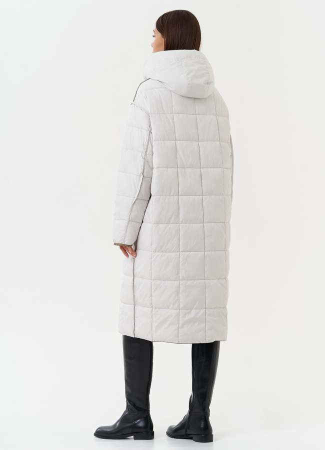 Женское двухстороннее пальто модель № 27877 универмаг малина