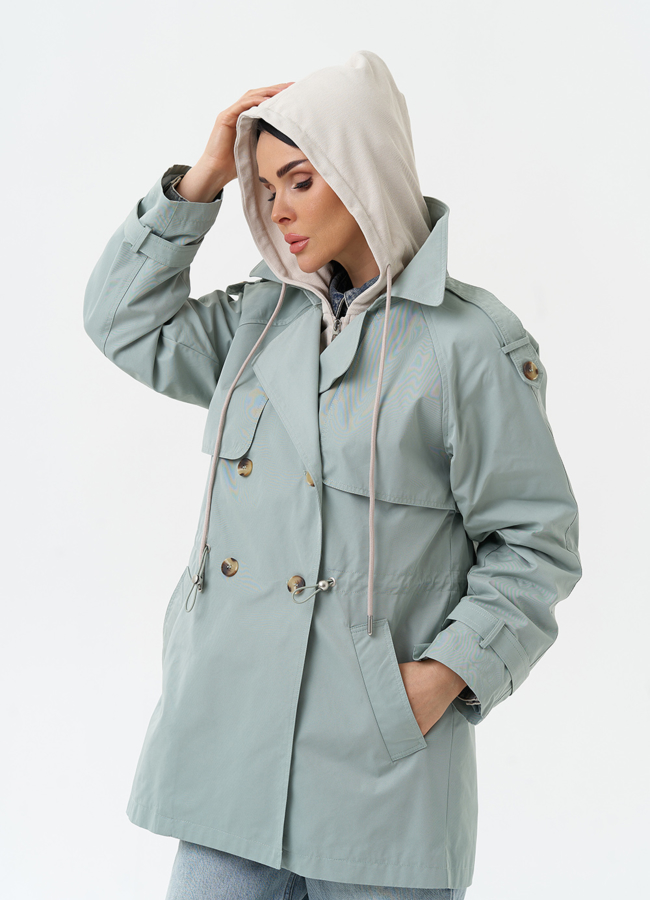 Ветровка женская со съемным капюшоном модель № 30270 универмаг малина