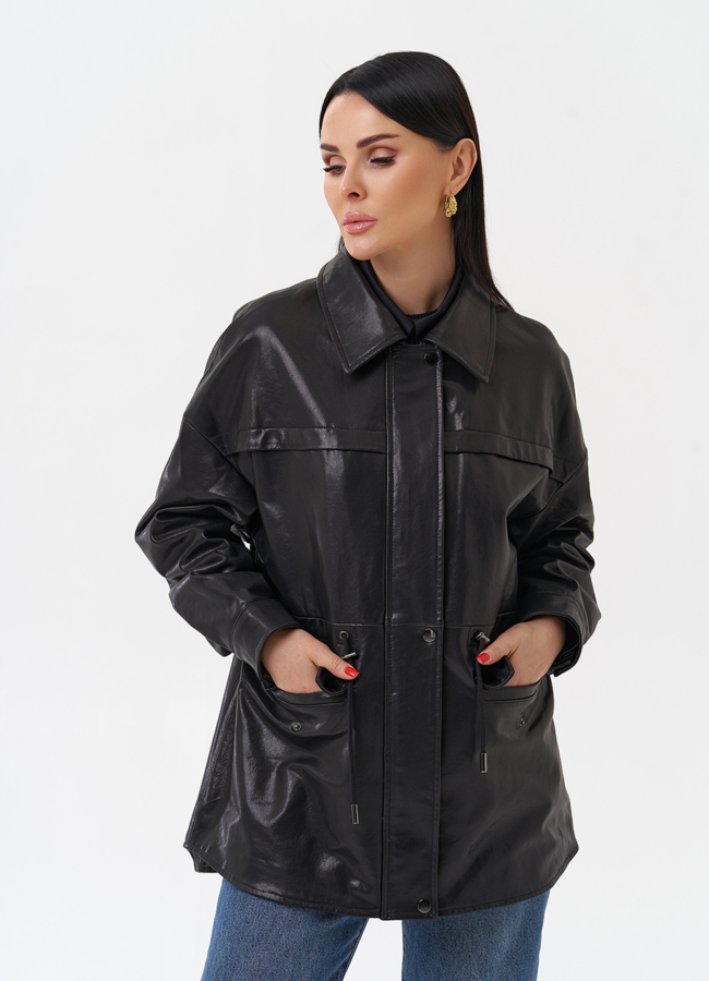 Куртка - парка из натуральной кожи модель № 29911 универмаг малина