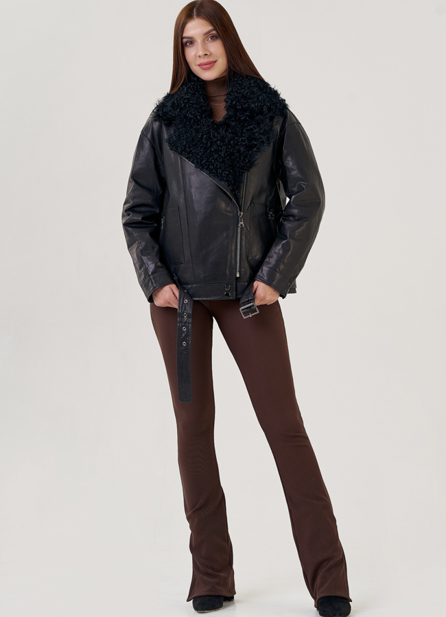 фото Куртка женская из натуральной кожи модель № 23263