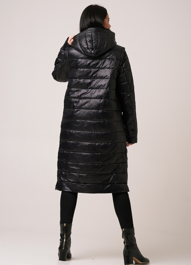 Плащ трансформер на молнии с капюшоном модель № 939 в кредит