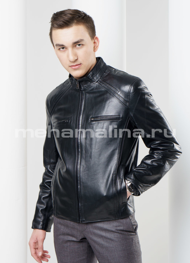Куртка кожаная  модель № KP-135 в кредит