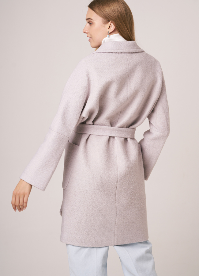 Женское светлое пальто модель № 5506 в кредит