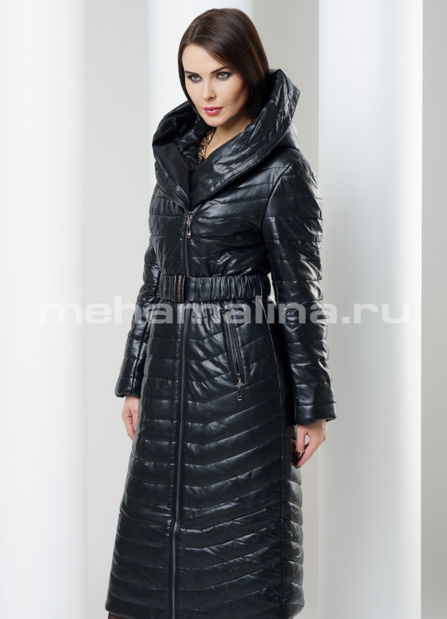 Пуховик с чернобуркой модель № 8506 в кредит