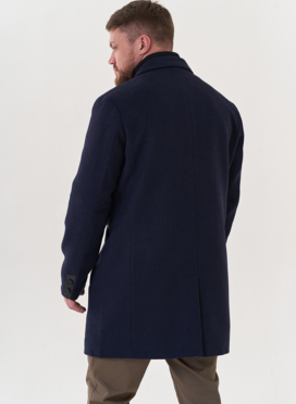 Мужское пальто синего цвета Мужское пальто синего цвета