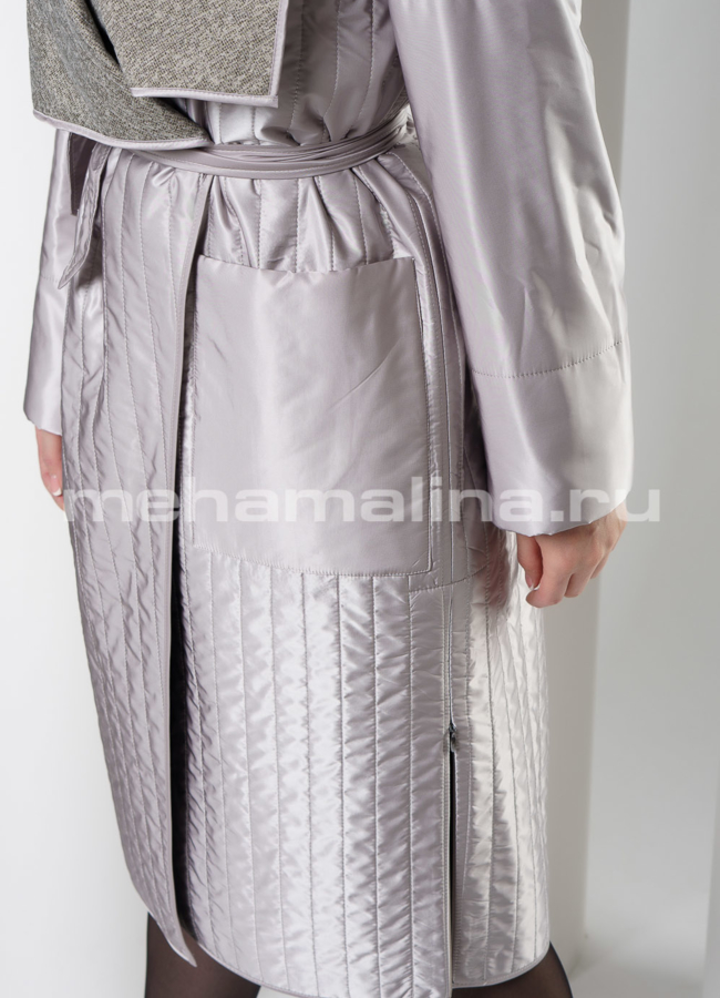 Пальто с воротником шалью и поясом модель № 20081/1 универмаг малина