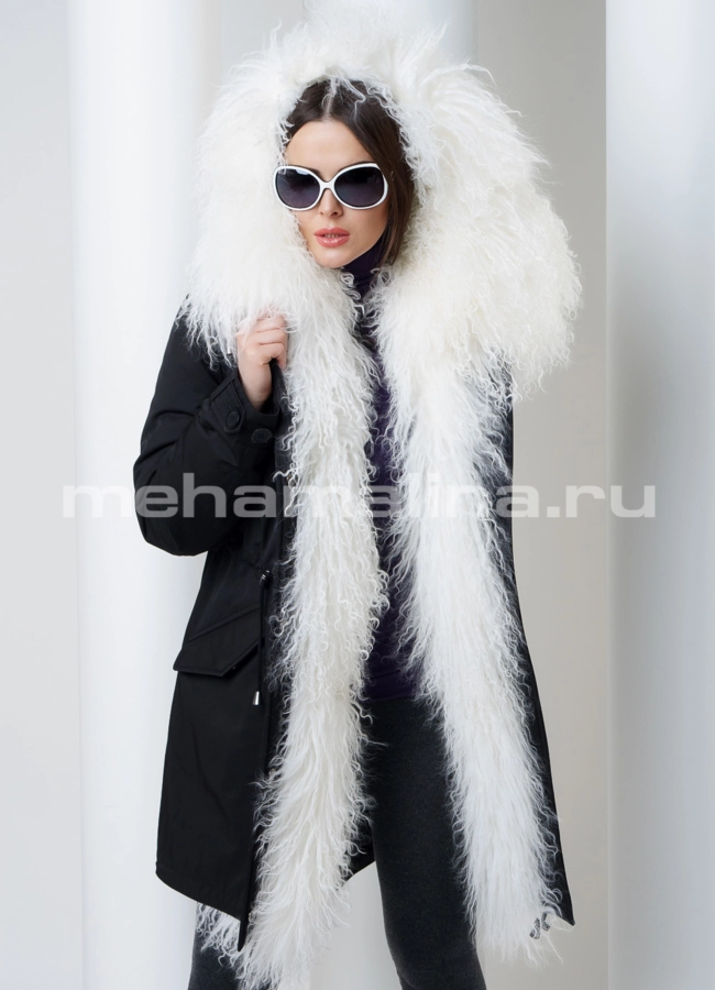 Женская парка Malina siberian wear модель № П-137 меха малина