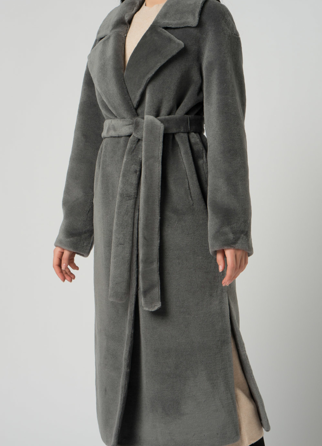 Женское пальто из шерсти в длине макси модель № 21550 универмаг малина