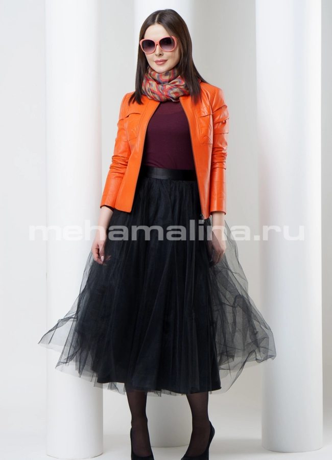 Куртка из кожи модель № K-343 универмаг малина