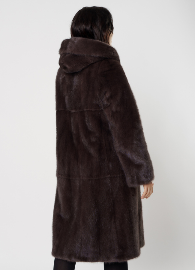 Классическая норковая шуба в цвете капучино модель № 06-9 в рассрочку