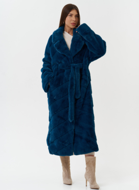 Длинная шуба из эко меха