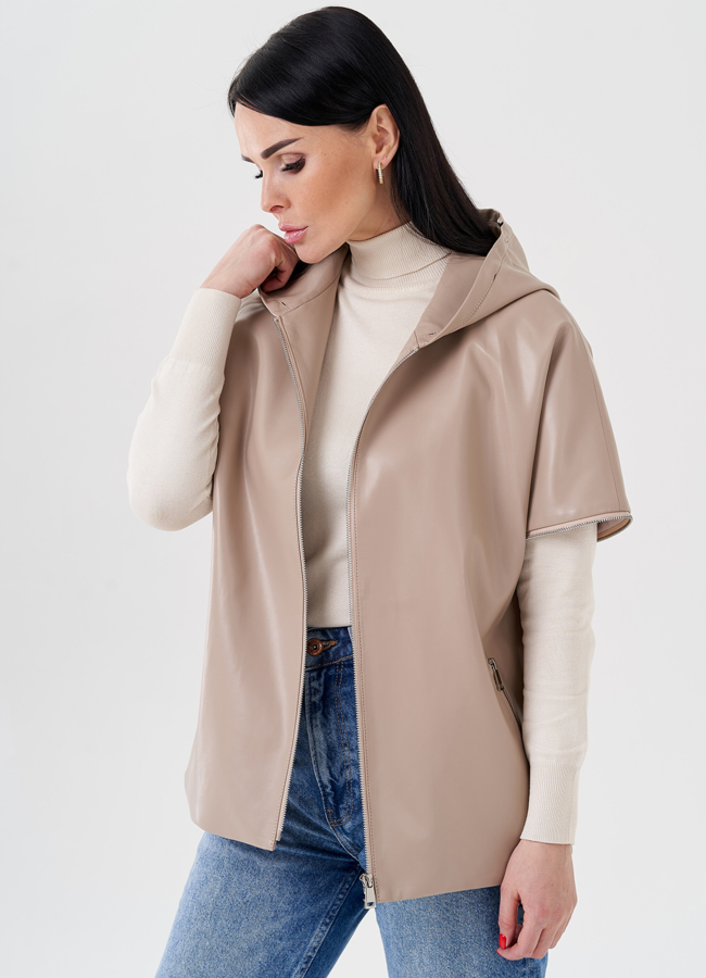 Женская куртка трансформер с капюшоном  модель № 24212 универмаг малина