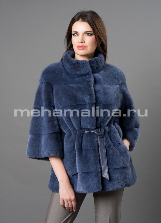 Норковая шуба  модель № S-670 универмаг малина