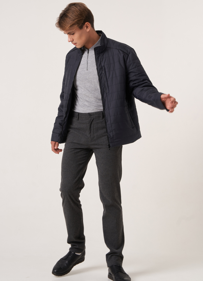 Куртка на молнии с воротником стойка модель №  универмаг малина