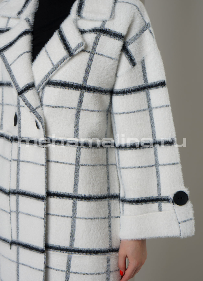 Пальто двубортное на пуговицах модель № 601 универмаг малина